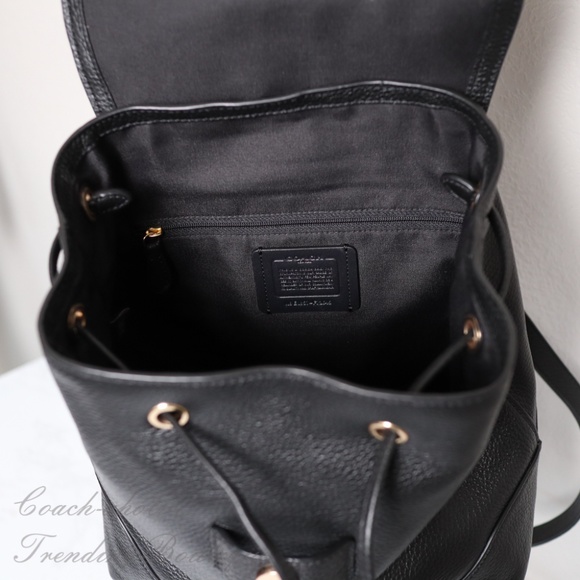 NWT Coach F72645 Elle Leather Backpack in Black - Picture 8 of 8